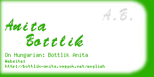 anita bottlik business card